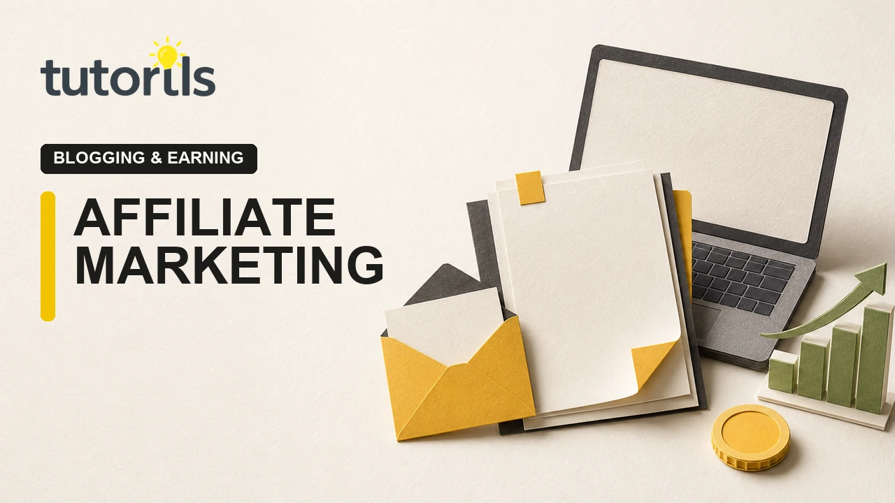 Realistic paper-craft illustration for Affiliate Marketing Without a Big Audience: 2026 Guide