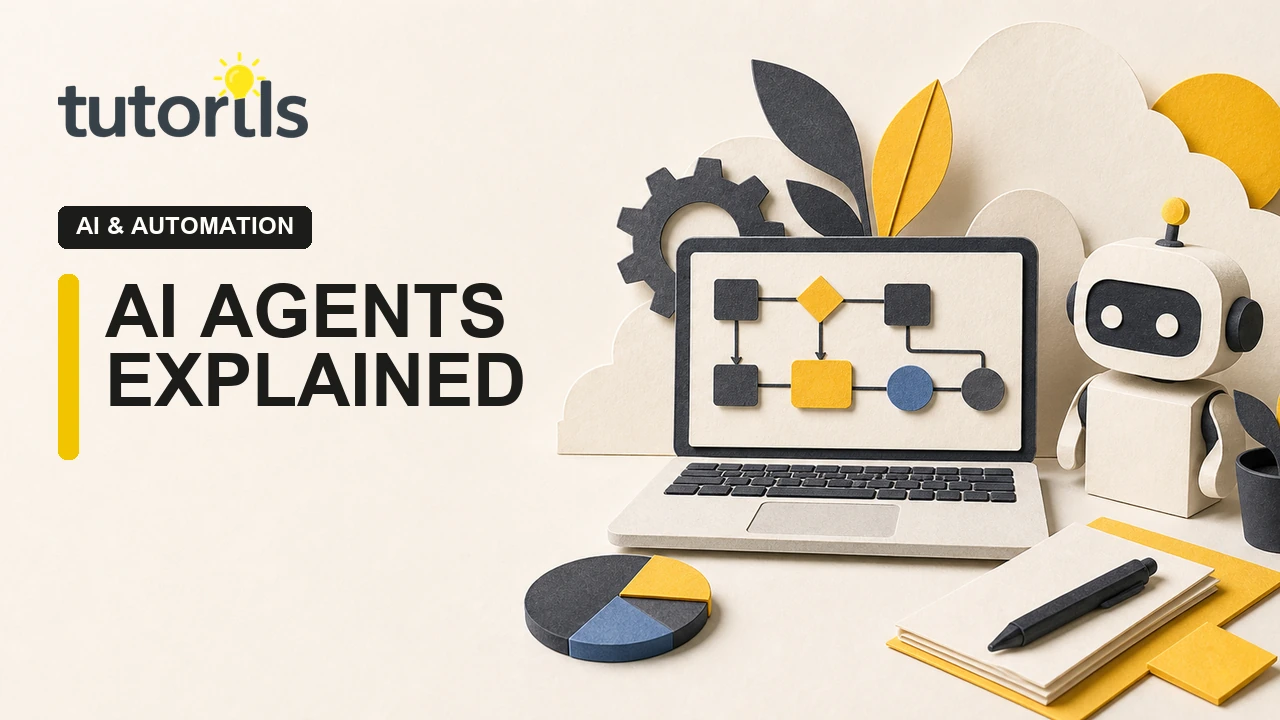 Realistic paper-craft illustration for AI Agents vs AI Assistants: What Beginners Should Know
