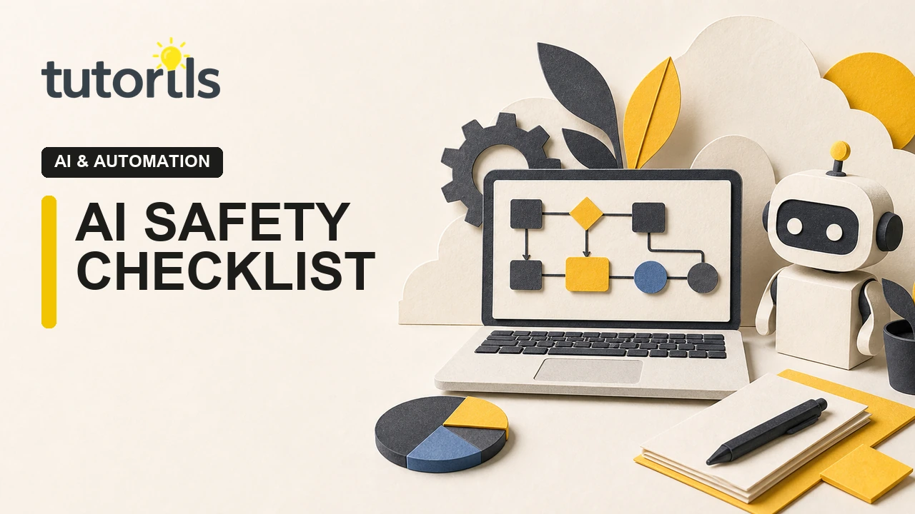 Realistic paper-craft illustration for AI Automation Safety Checklist Before You Trust Any Tool