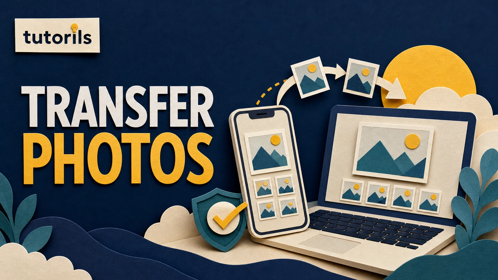 Realistic paper-craft illustration for Best Free Apps to Scan Documents on Android and iPhone