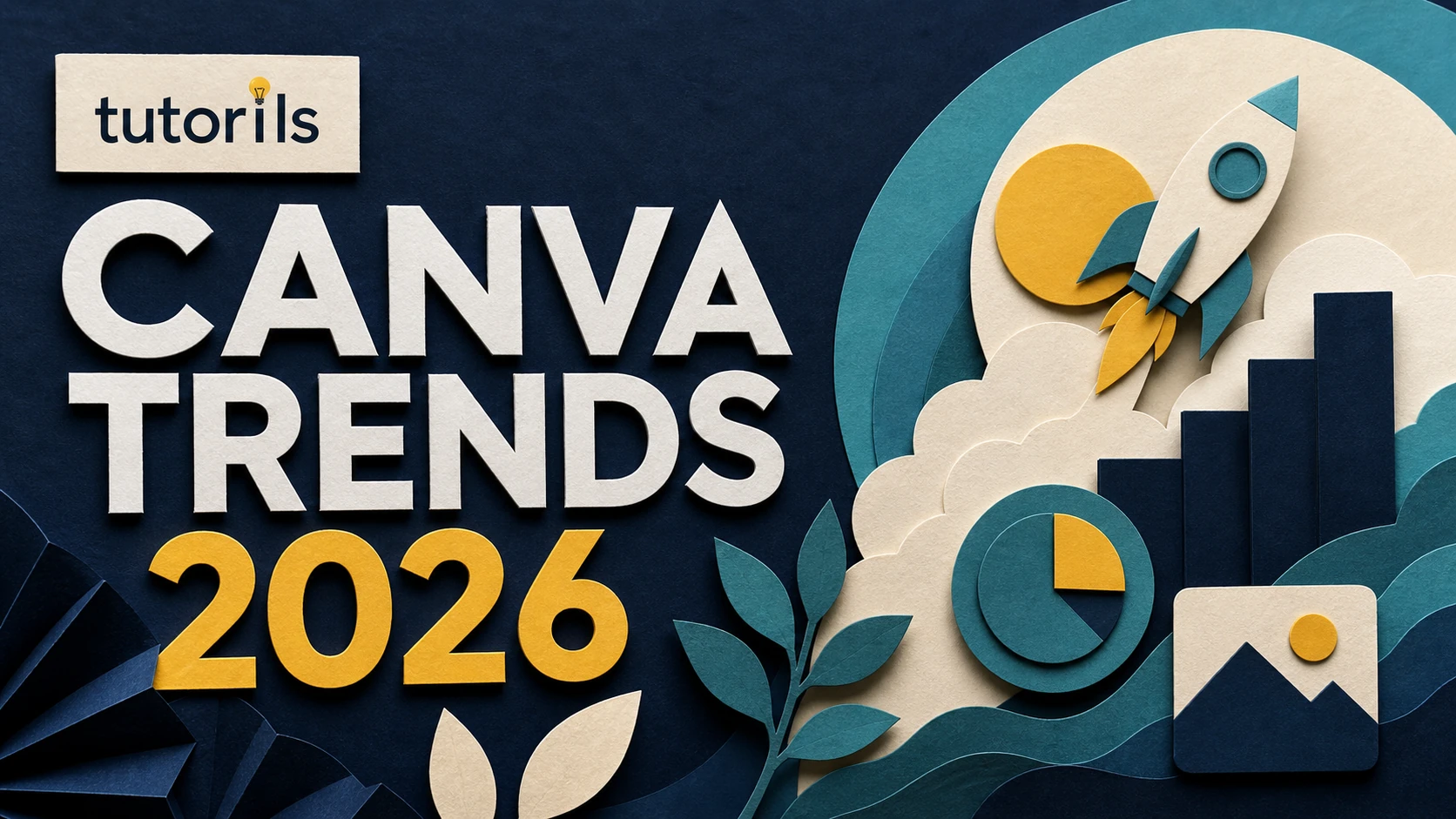 Realistic paper-craft illustration for Canva Design Trends 2026: Practical Ideas for Creators