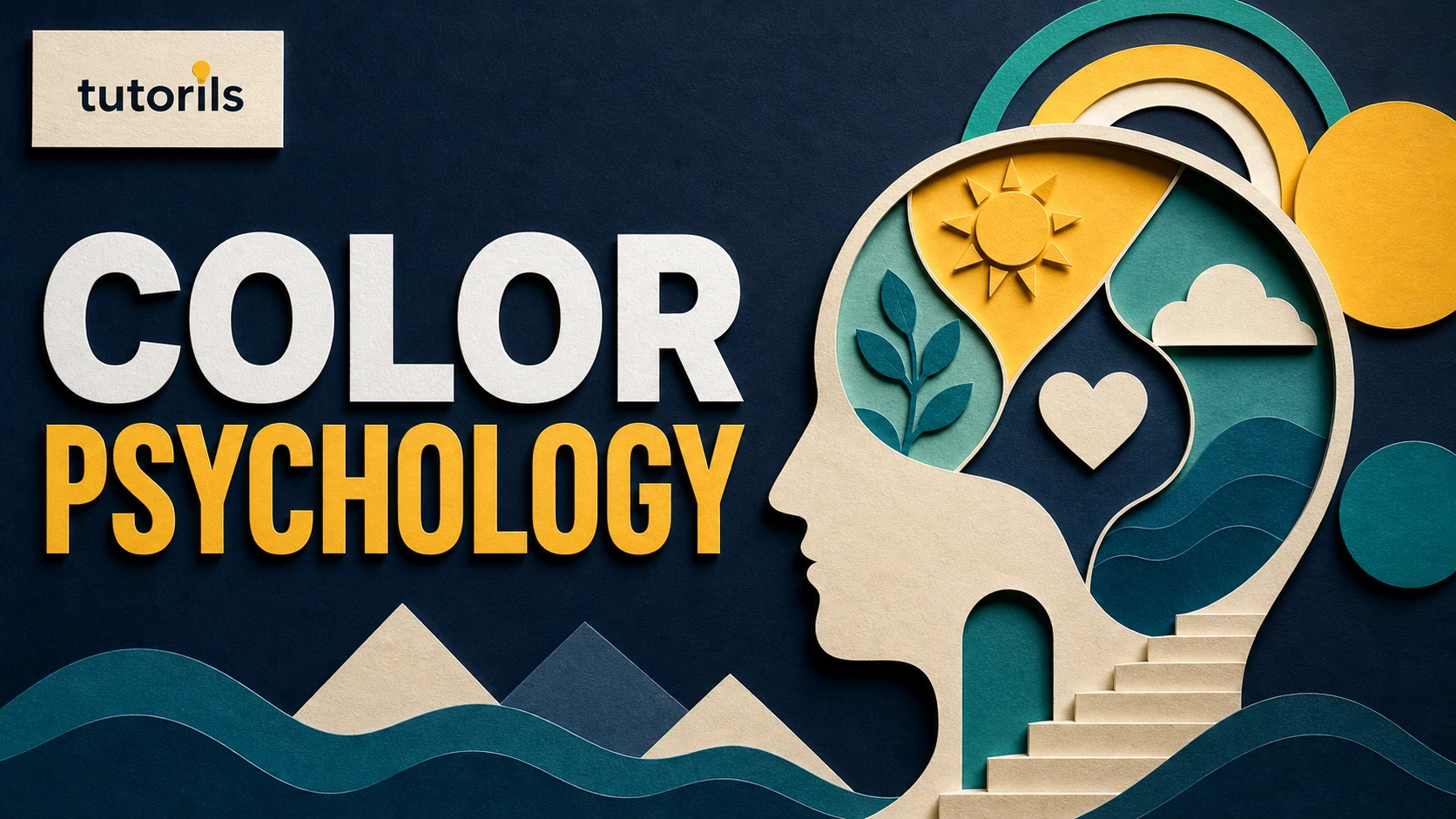 Realistic paper-craft illustration for Color Psychology for Thumbnails, Blogs and Social Posts