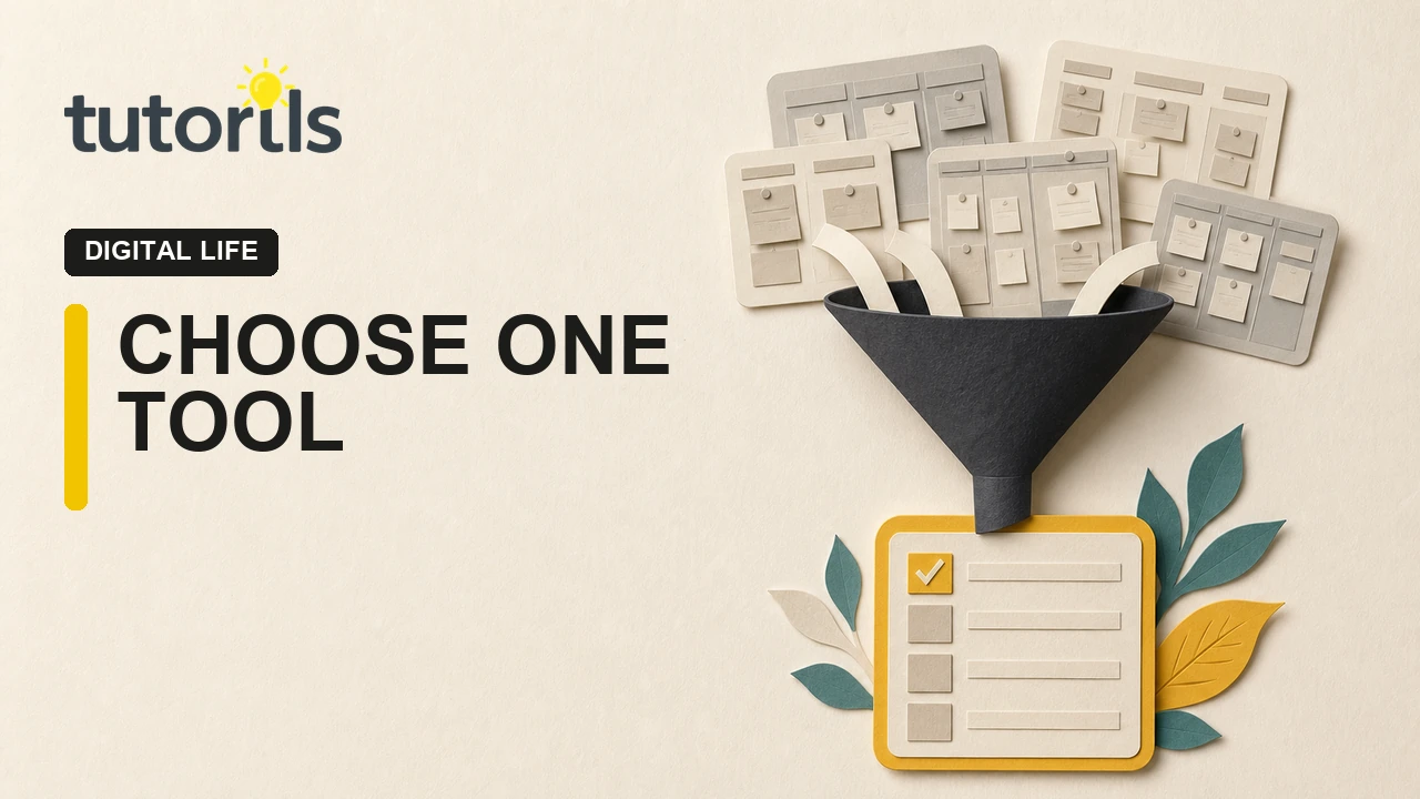 Paper-craft task boards narrowing into one checklist