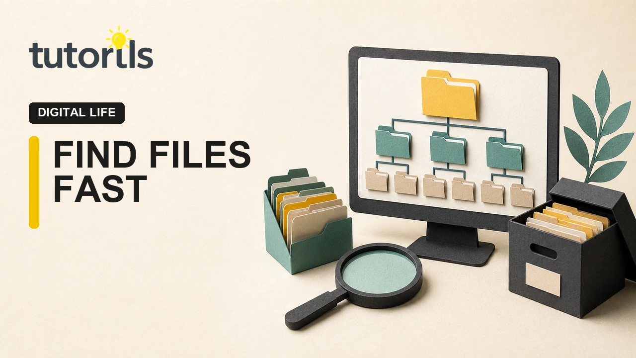 Paper-craft computer folders arranged for quick searching