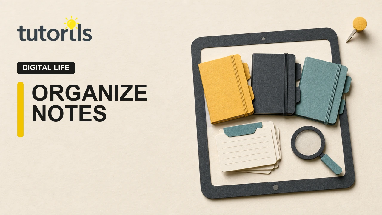 Paper-craft tablet with grouped notebooks and search tool
