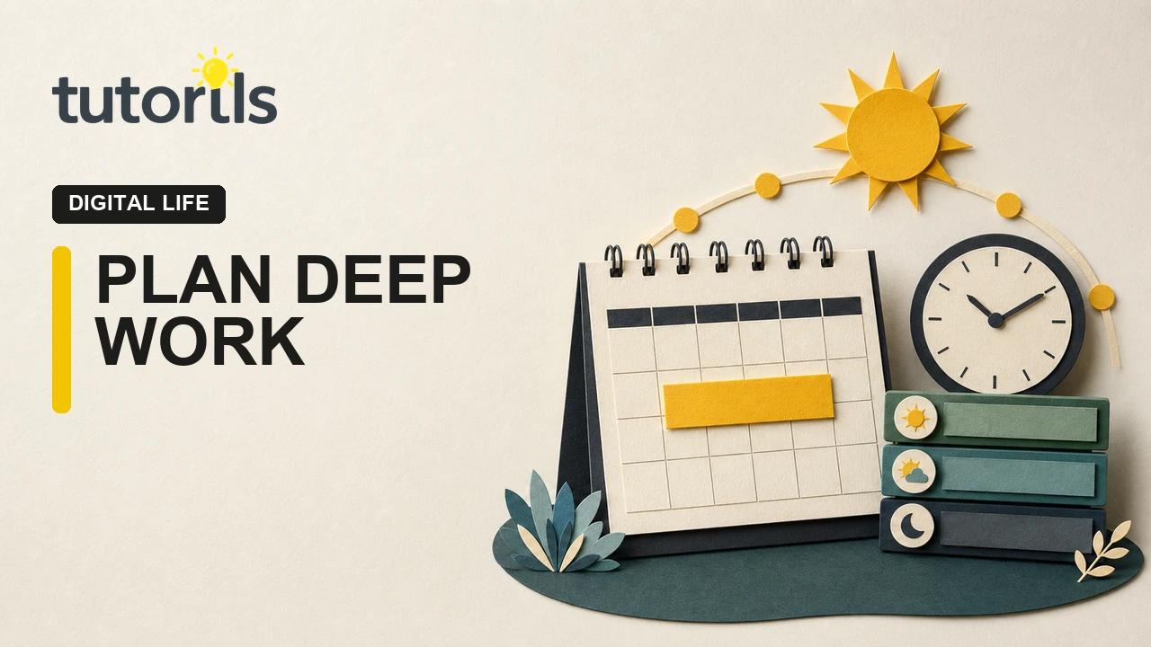 Paper-craft calendar and clock arranged around energy levels