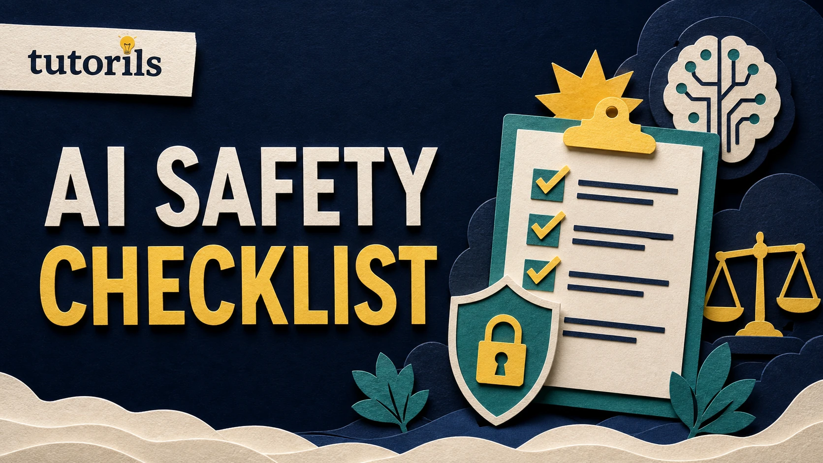 Realistic paper-craft illustration for AI Automation Safety Checklist Before You Trust Any Tool