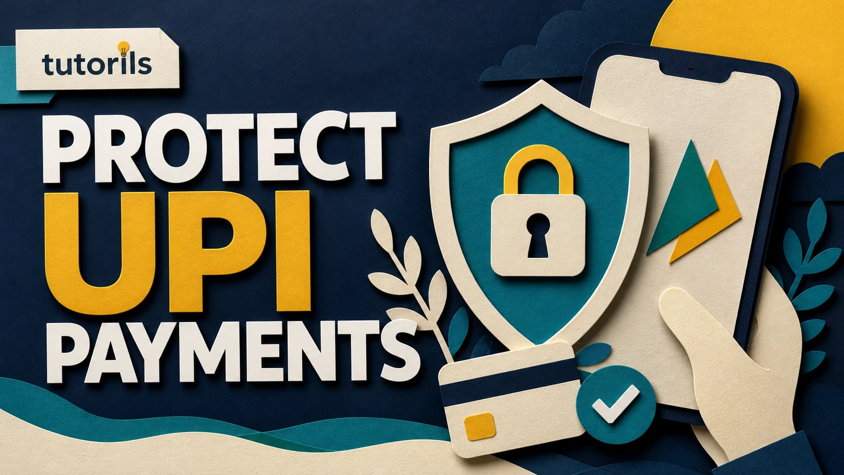 Realistic paper-craft illustration for How to Protect UPI Payments from Scams in 2026