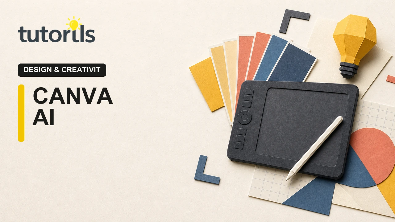 Realistic paper-craft illustration for Best Canva AI Features for Fast Social Media Designs