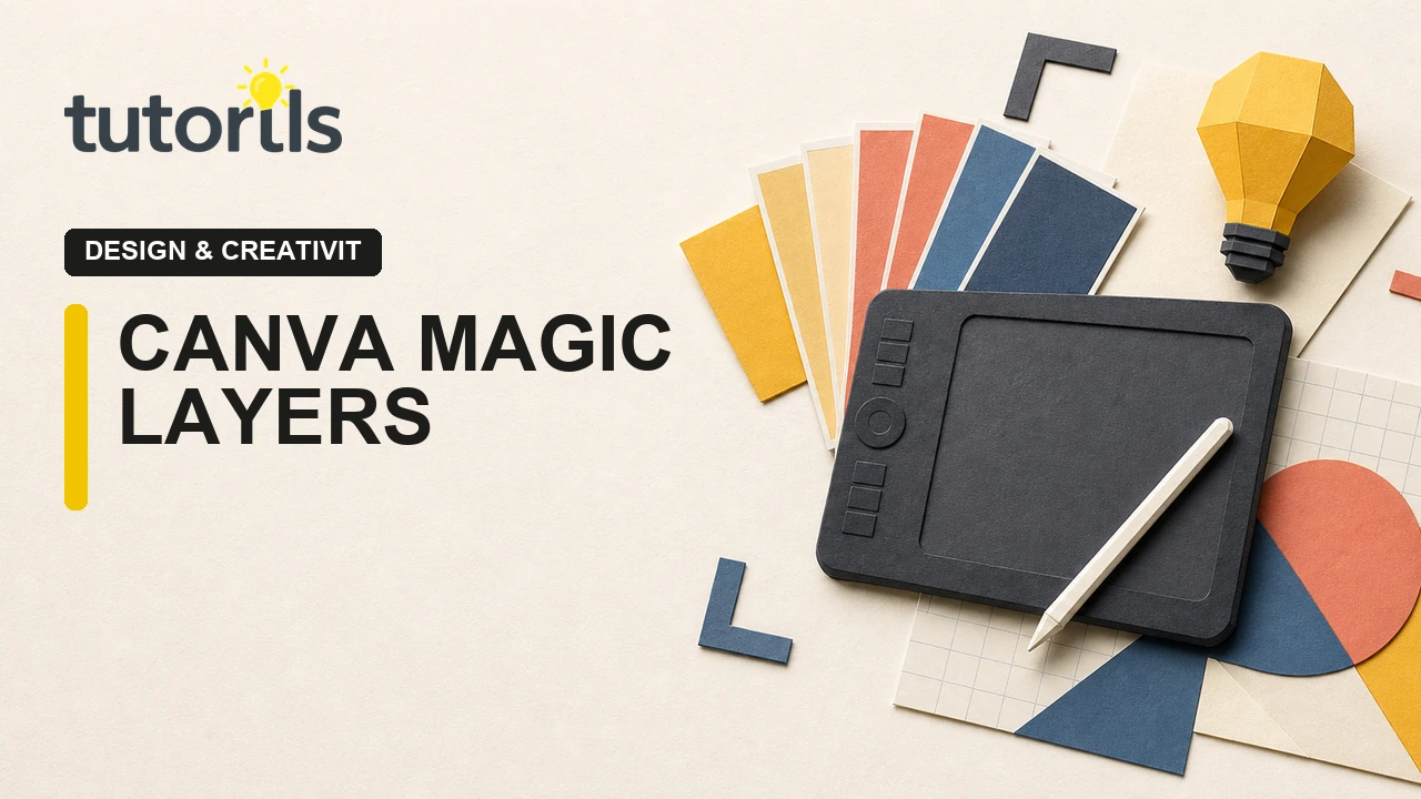 Realistic paper-craft illustration for Canva Magic Layers: Complete Guide to Turn Any Image Into Editable Layers