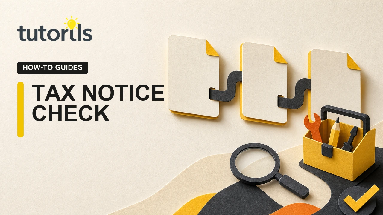 Realistic paper-craft illustration for How to Check Income Tax Notices and Refund Updates Online