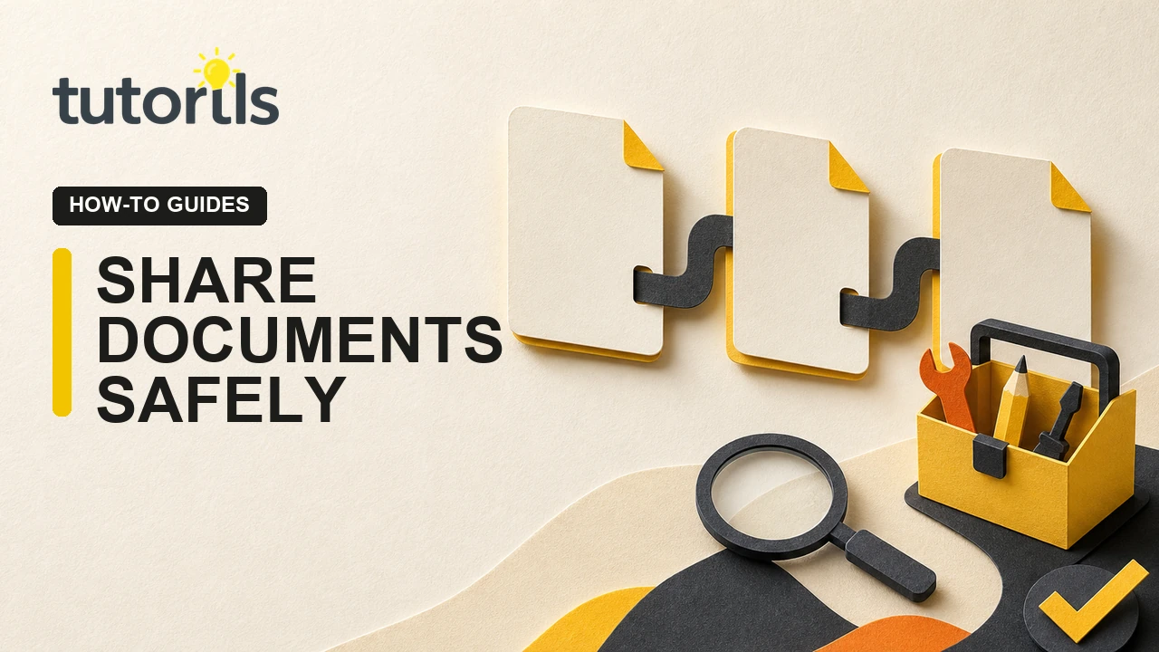 Realistic paper-craft illustration for How to Download and Share Government Documents Safely