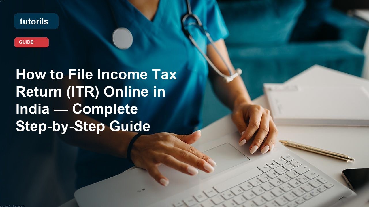 How to File Income Tax Return (ITR) Online in India — Complete Step-by-Step Guide realistic Tutorils guide image