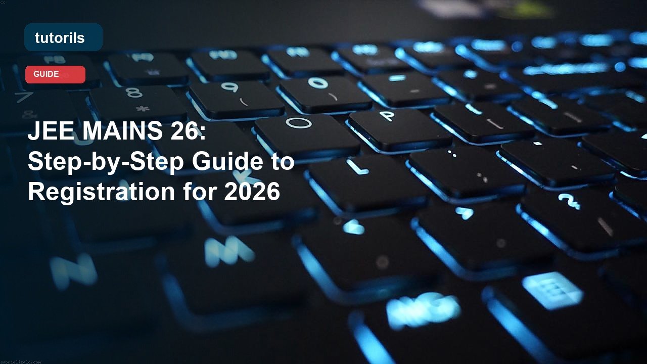 JEE MAINS 26: Step-by-Step Guide to Registration for 2026 realistic Tutorils guide image
