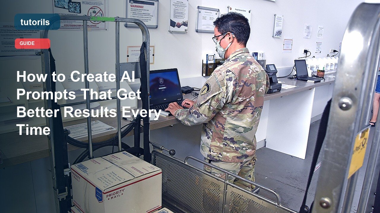 How to Create AI Prompts That Get Better Results Every Time realistic Tutorils guide image