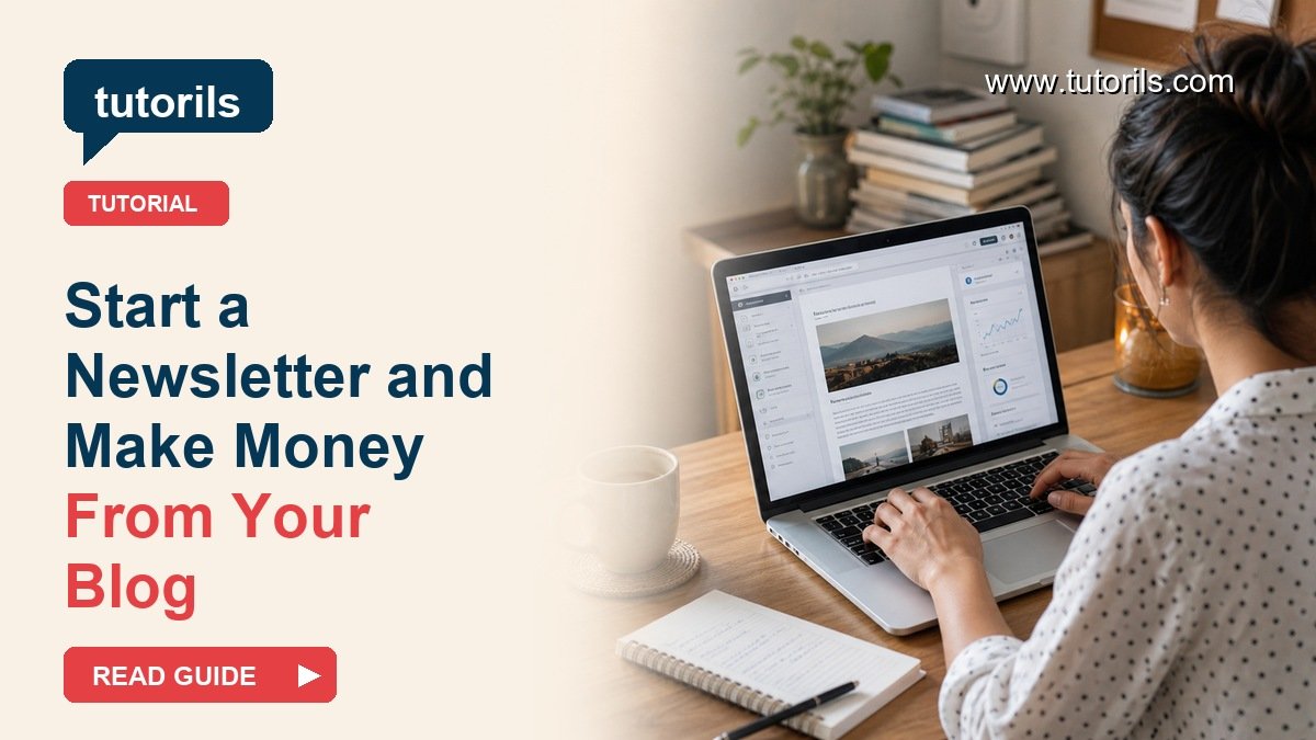 Start a Newsletter and Make Money From Your Blog realistic tutorial cover