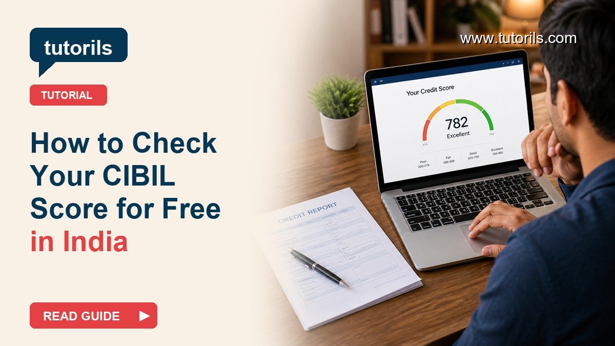 How to Check Your CIBIL Score for Free in India realistic tutorial cover